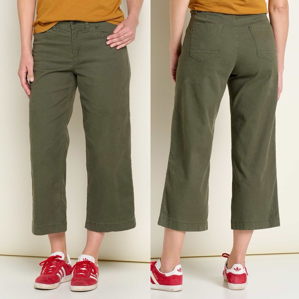 Toad&Co Olive Green Wide-Leg Pants